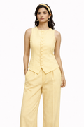 Linen - top (lemon yellow)